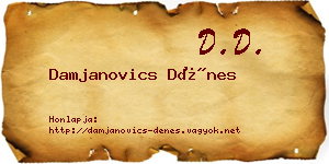 Damjanovics Dénes névjegykártya