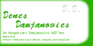 denes damjanovics business card